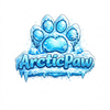 Frozen paw print logo with 'Arctic Paw' text on a white background